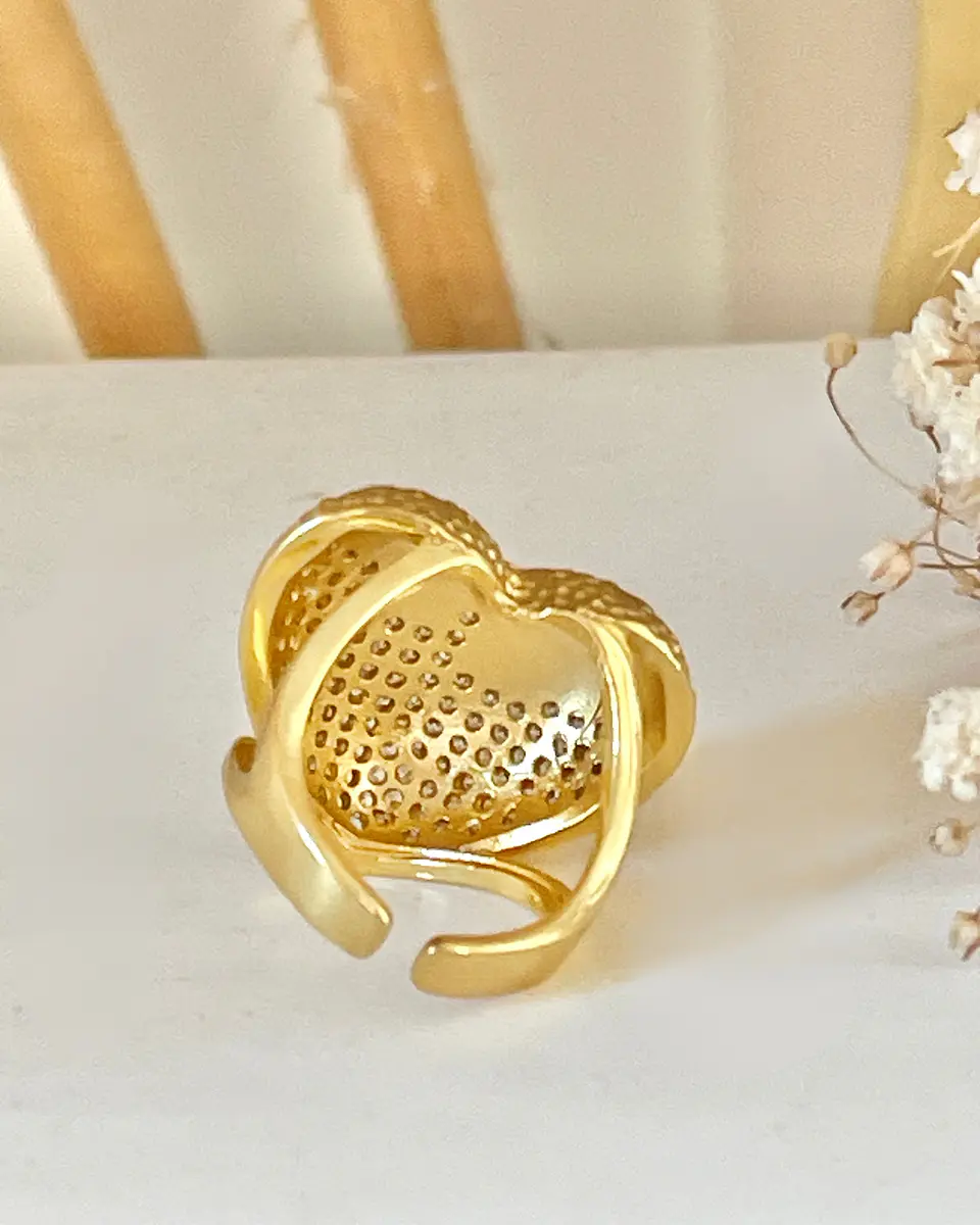 Anillo Maxi Cuore Gold  4
