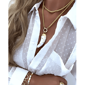 Collar XL Maxi Cacho White Gold 