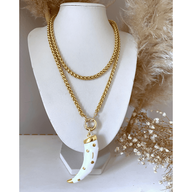 Collar XL Maxi Cacho White Gold 