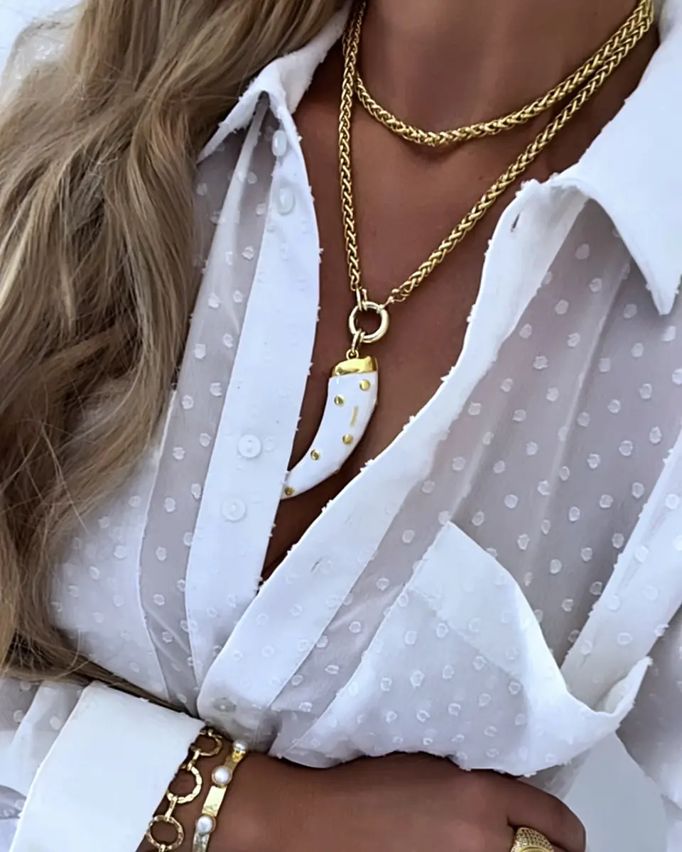 Collar XL Maxi Cacho White Gold  4