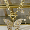 Collar Maxi Mariposa Circones punto de luz gold