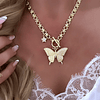 Collar Maxi Mariposa Circones punto de luz gold