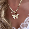 Collar Maxi Mariposa Circones punto de luz gold