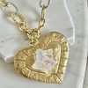 Collar XL  Maxi Corazón Estrella cuarzo tornasol
