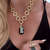 Collar Turmalina Negra Maxi eslabones redondos Gold