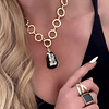 Collar Turmalina Negra Maxi eslabones redondos Gold