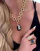 Collar Turmalina Negra Maxi eslabones redondos Gold - Miniatura 1