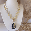 Collar Turmalina Negra Maxi eslabones redondos Gold