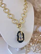 Collar Turmalina Negra Maxi eslabones redondos Gold - Miniatura 4