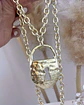 Collar Maxi Candado Eslabones ovalados Gold - Miniatura 2