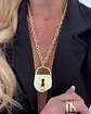 Collar Maxi Candado Eslabones ovalados Gold - Miniatura 1