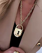 Collar Maxi Candado Eslabones ovalados Gold - Miniatura 3