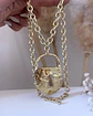 Collar Maxi Candado Eslabones ovalados Gold - Miniatura 6