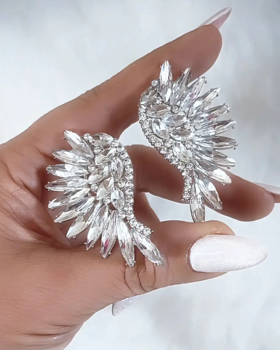 Aros Maxi Alas Cristal Silver 1