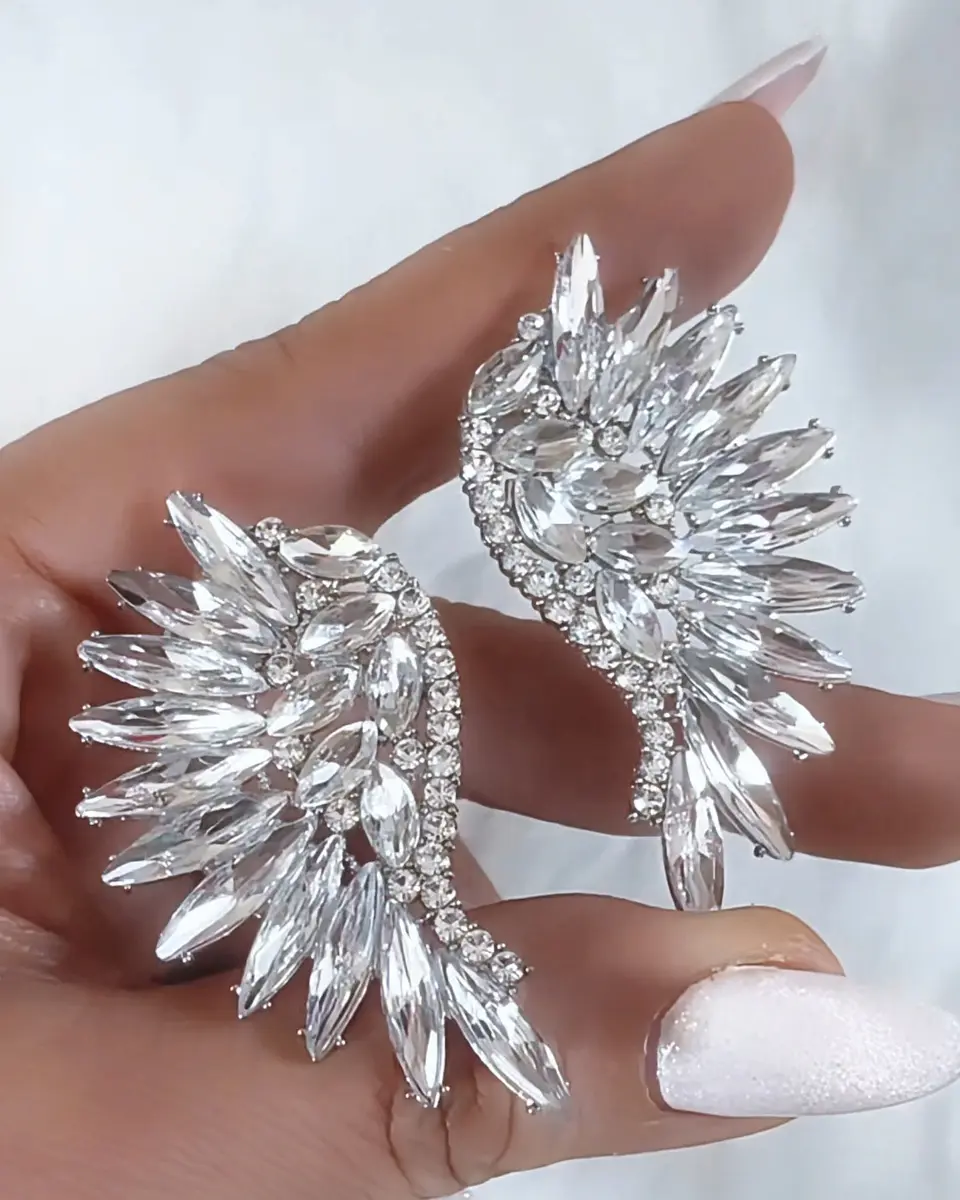 Aros Maxi Alas Cristal Silver 2