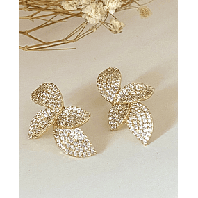 Aros Pétalos Circones Gold