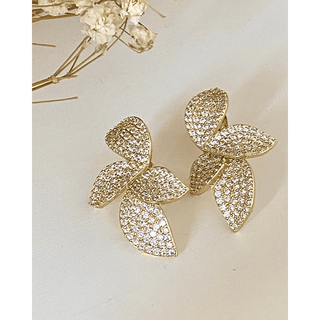 Aros Pétalos Circones Gold