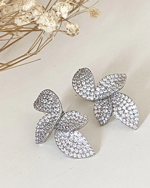 Aros Pétalos Circones Silver