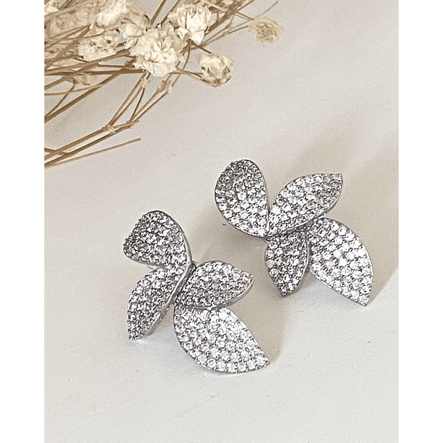 Aros Pétalos Circones Silver