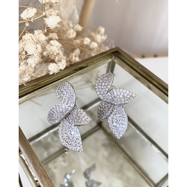 Aros Pétalos Circones Silver