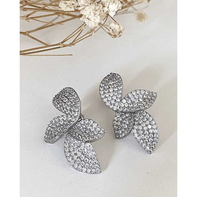 Aros Pétalos Circones Silver