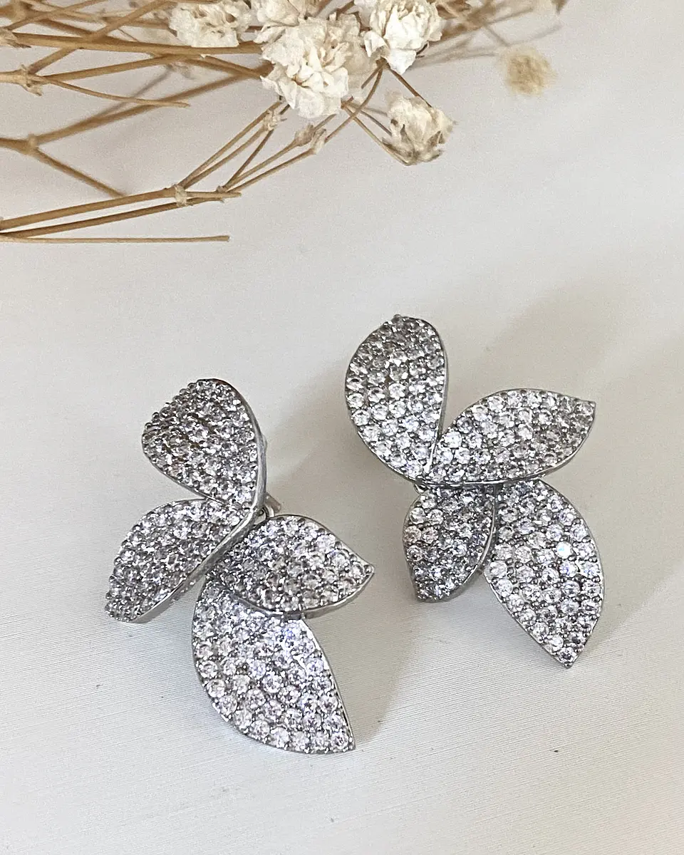Aros Pétalos Circones Silver 3