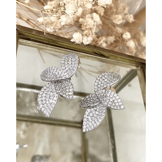 Aros Pétalos Circones Silver