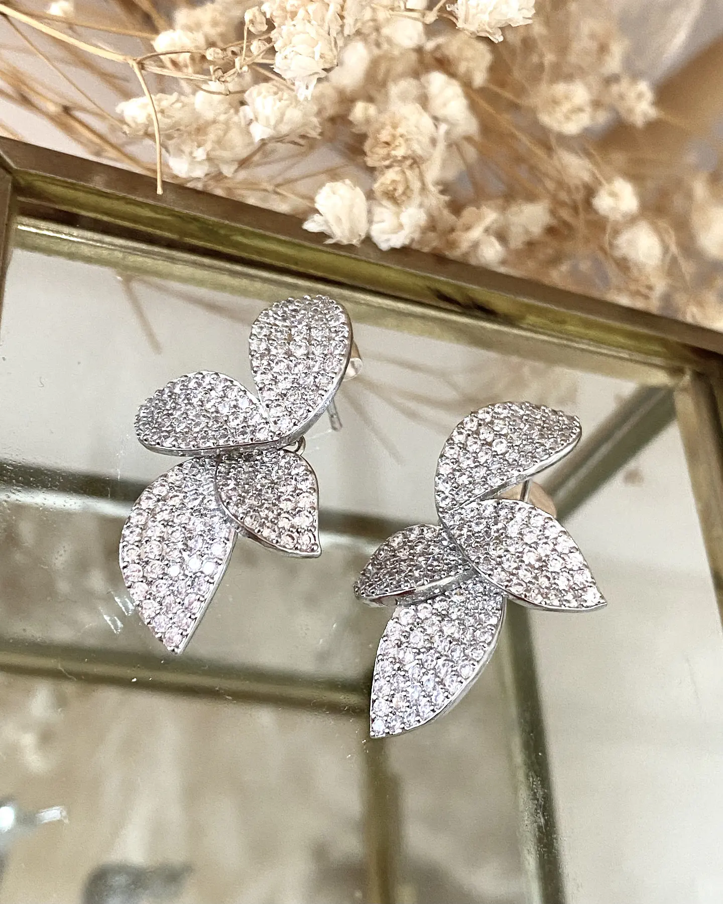 Aros Pétalos Circones Silver 4