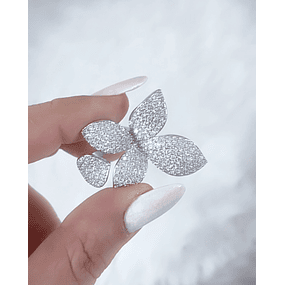 Maxi Anillo Pétalos Circones Silver