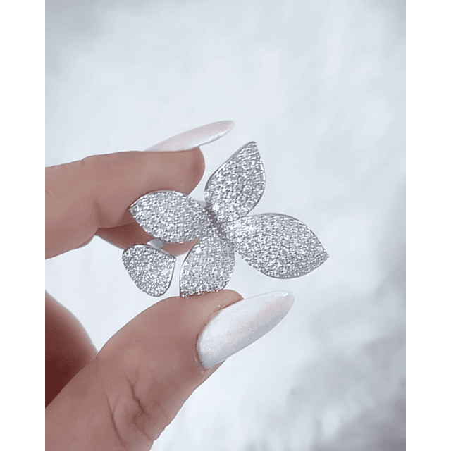 Maxi Anillo Pétalos Circones Silver