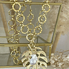 Collar XL Maxi Hoja con Perla Gold