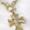 Collar Cruz relieve Virgen Gold
