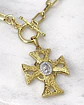 Collar Cruz relieve Virgen Gold - Miniatura 2