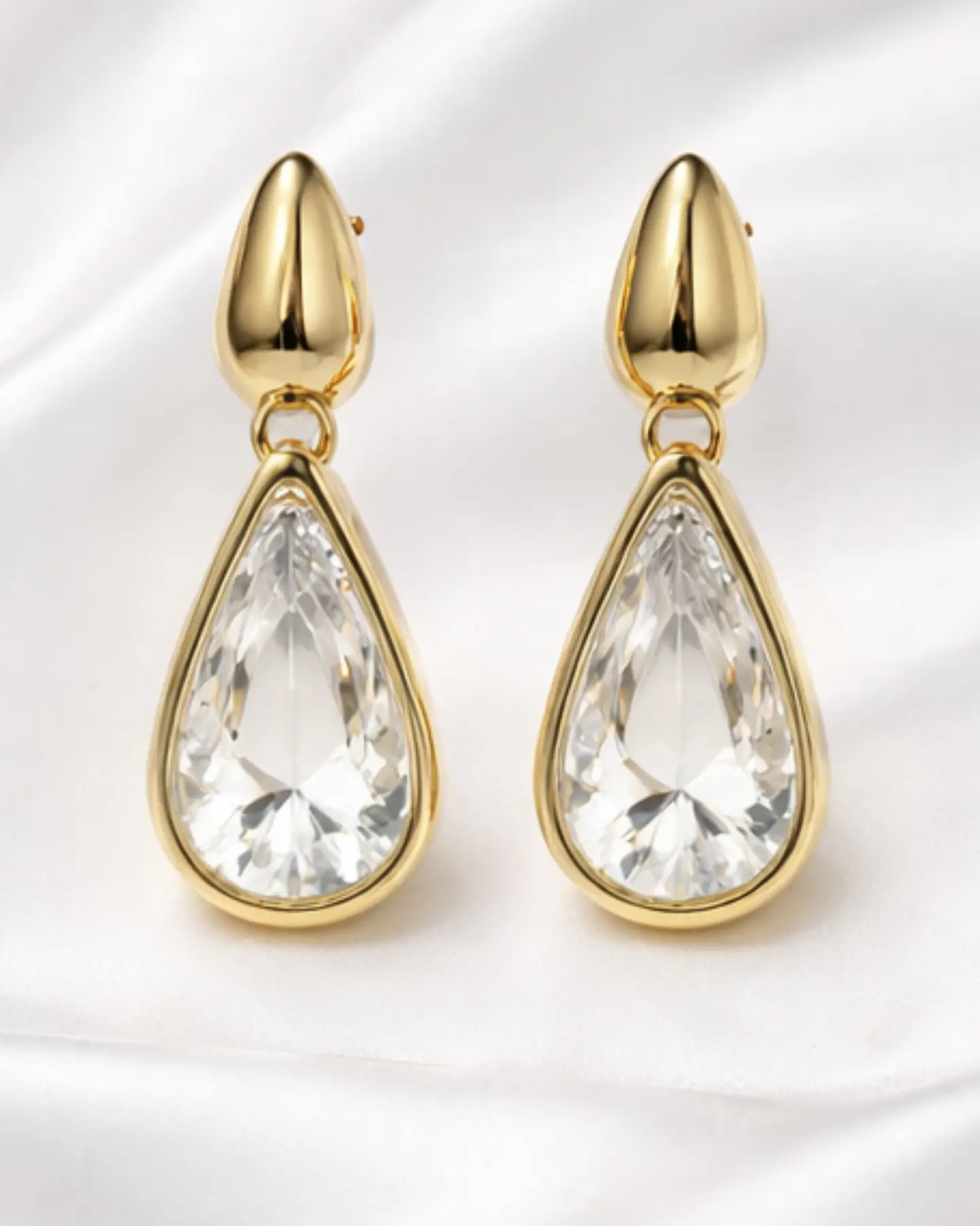 Aros Gota Saint Tropez Cristal Gold  1