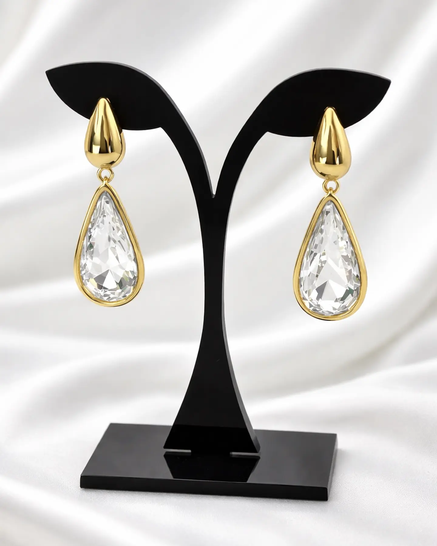 Aros Gota Saint Tropez Cristal Gold  2