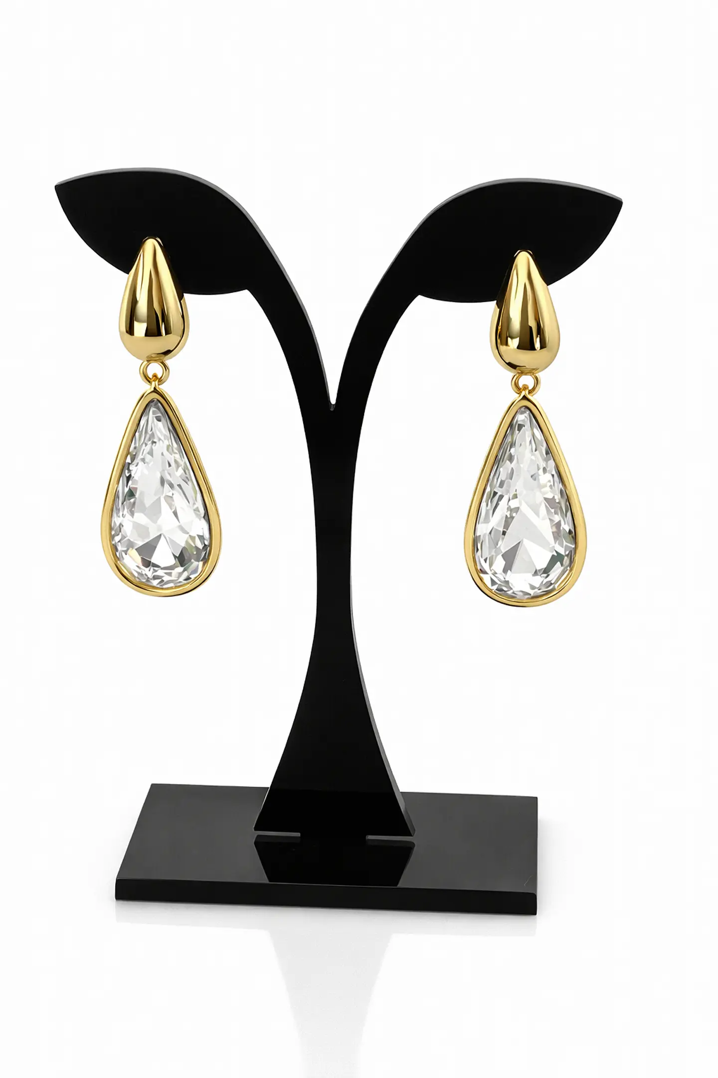 Aros Gota Saint Tropez Cristal Gold  3
