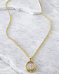 Collar Medalla Pequeña San Benito Silver &Gold - Miniatura 1