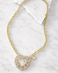 Collar maxi Corazón Virgen Nácar cristales gold - Miniatura 4
