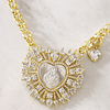Collar maxi Corazón Virgen Nácar cristales gold