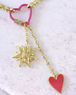 Collar Sol Corazón Pink Multidije Gold - Miniatura 3