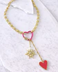 Collar Sol Corazón Pink Multidije Gold - Miniatura 1