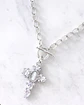 Collar Maxi Cruz Cristales y Nácar Silver - Miniatura 1