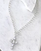 Collar Maxi Cruz Cristales y Nácar Silver - Miniatura 2