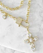 Collar XL Maxi Cruz Cristales  Broche Candado Luxury Gold - Miniatura 1