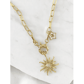 Collar Sol Circones Estrellita lateral Gold 