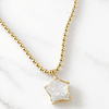 Collar Balines Estrella Cuarzo Cristal  Gold