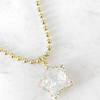 Collar Balines Estrella Cuarzo Cristal  Gold