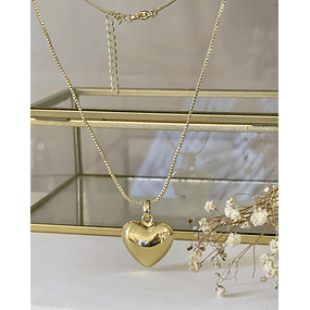 Cadena Corazón Englobado Gold