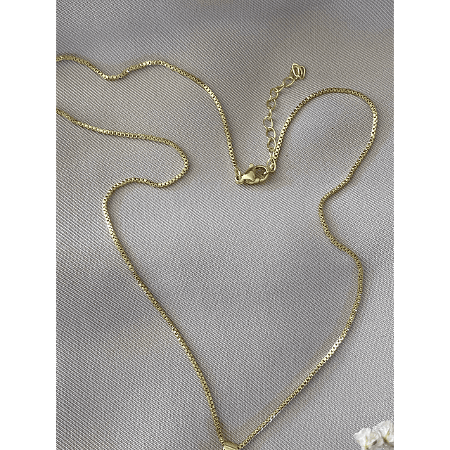 Collar Cadena Cruz Cristales Calipso Gold