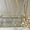 Collar Corazón Circones cadena turbillon Silver 